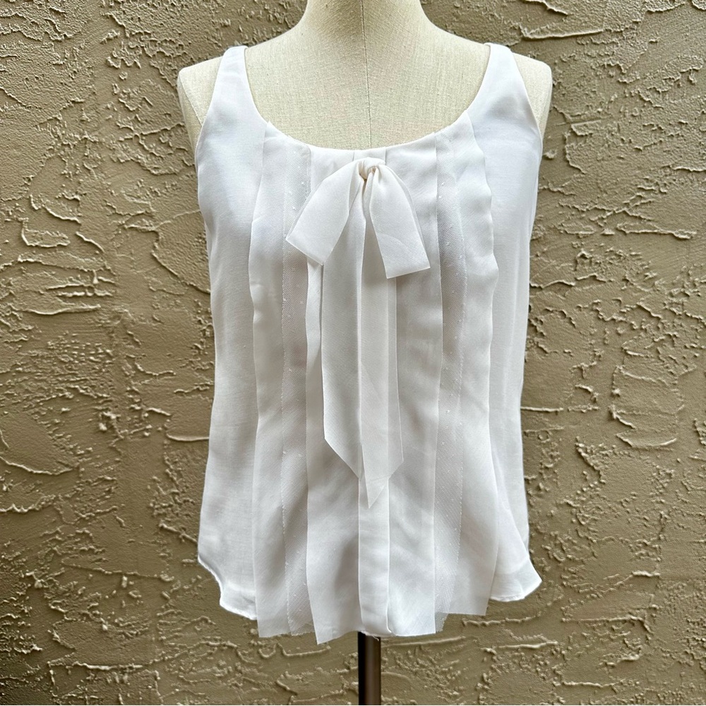 LOFT Sleeveless Ruffle Blouse NWOT
